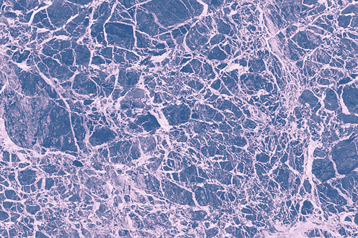 Marmortextur mit dünnen Linien in blau